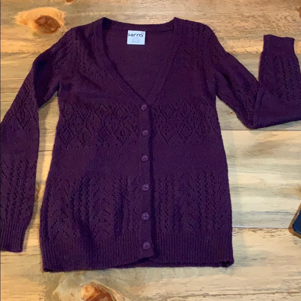 Kirra wool button up sweater. Medium